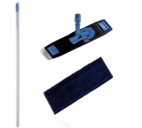 Euromop Швабра отжимная для влажной уборки с МОПом синяя микрофибра 50 см 